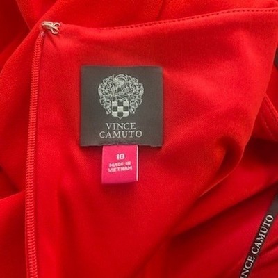 Vince Camuto Women's Size 10 Red Bell Sleeve Sheath Dress - Image 3