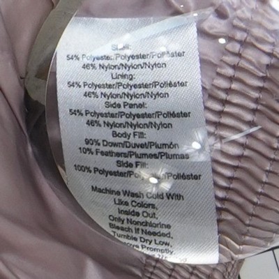 Calvin Klein Performance Down Puffer Vest Women Size Large Pink Metallic Quilted - Image 6