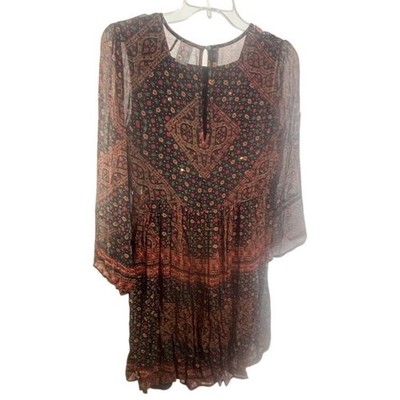 Akemi + Kin Anthropologie Dress Women's Size Small Boho Embroidered Bell Sleeve - Image 3