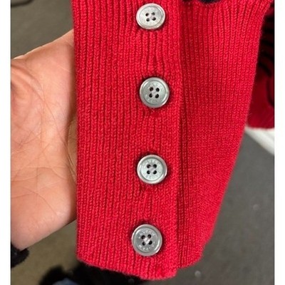 Lauren Ralph Lauren Women's Size 2X Red Black Striped Cowl Neck Sweater Tunic - Image 7