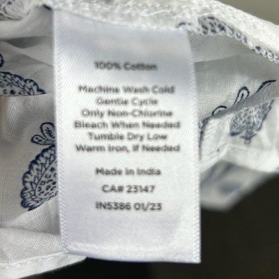 Talbots Blouse Women's Size XL White Pineapple Print Long Sleeve Button Up Shirt - Image 6