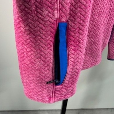 New Chubbies Men's Size XXL Pink Quilted Distressed 1/4 Zip Fleece Pullover - Image 4