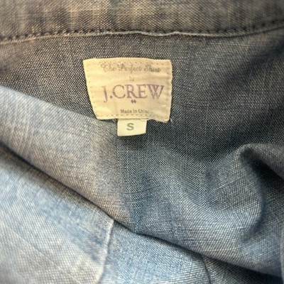 J.Crew Perfect Shirt Women's Size Small Chambray Denim Jean Western Equestrian - Image 3