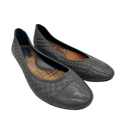 Born Shoes Women's Size 9/40.5 Quilted Dark Gray Ballet Flats Round Toe Slip-On - Image 2
