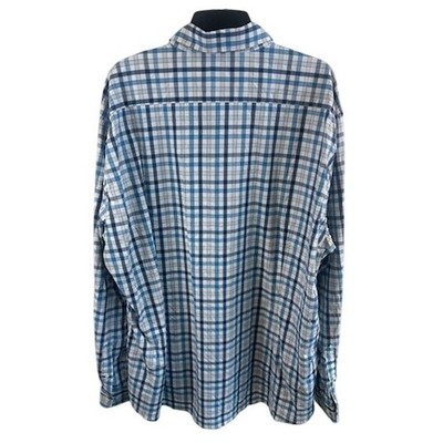 Barbour Mens Blue Plaid Long Sleeve Button Down Shirt Size XXL 2XL - Image 2