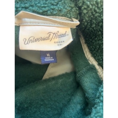 Universal Thread Women's Green Sherpa Pullover Hoodie Sweatshirt Size XL Cosy - Image 3