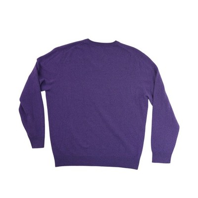 Jos A Bank 100% Cashmere Sweater Traveler Sweater Men's Size Large Purple V Neck - Image 2