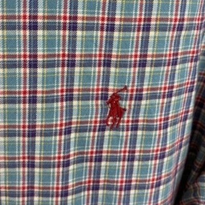 Ralph Lauren Men's Size Medium Plaid Classic Fit Flannel Button Down Shirt - Image 4