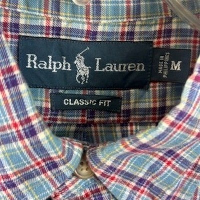 Ralph Lauren Men's Size Medium Plaid Classic Fit Flannel Button Down Shirt - Image 5
