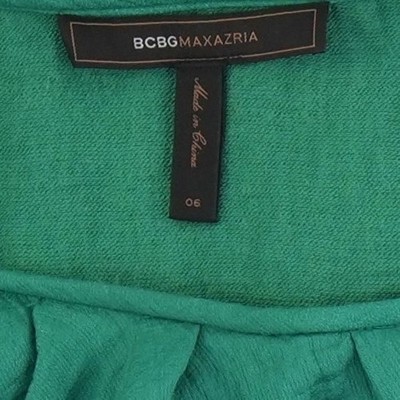BCBGMAXAZRIA Dress Women's Size 6 Emerald Green Ruffle Collar Chic Y2K - Image 4