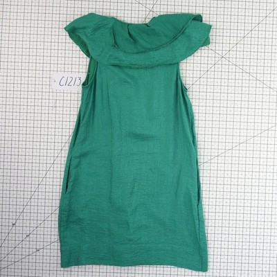 BCBGMAXAZRIA Dress Women's Size 6 Emerald Green Ruffle Collar Chic Y2K - Image 7