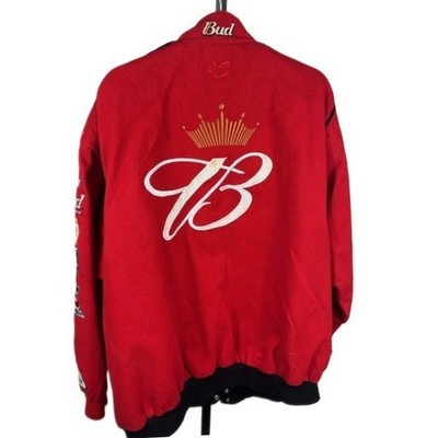 Budweiser Racing Dale Earnhardt Red Jacket Coat Full Zip NASCAR Chase Size XXL - Image 2