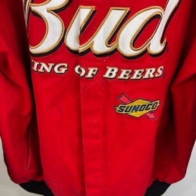 Budweiser Racing Dale Earnhardt Red Jacket Coat Full Zip NASCAR Chase Size XXL - Image 3