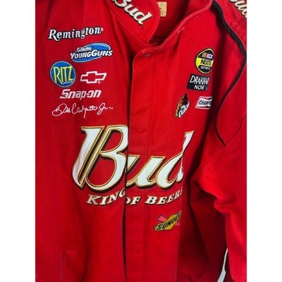 Budweiser Racing Dale Earnhardt Red Jacket Coat Full Zip NASCAR Chase Size XXL - Image 4