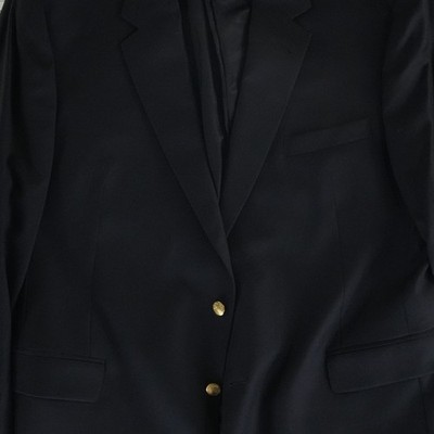 Jos. A. Bank Blazer Men's Navy Blue Gold Crest-Button 2-Button Jacket Classic - Image 4