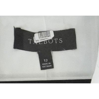 Talbots White Blazer Women's Size 12 Single Button Notched-Lapel Jacket - Image 6