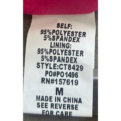 Cloud Ten Hot Pink Crystal Bow Crop Top Blouse Party Cocktail Size Medium - Image 7