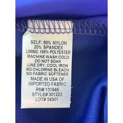 Jude Connally Scuba Top Women's Blue V-Neck Long Sleeve Blouse Shirt Size Small - Image 5