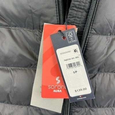 Tommy Hilfiger Women's Size Small Black Hooded Lightweight Puffer Vest Zip Front - Image 4