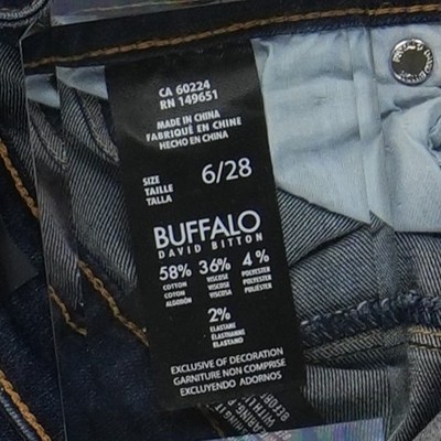 Buffalo David Bitton Jeans Women's 6/28 Dark Indigo Mid Rise Soft Skinny Pursuit - Image 4