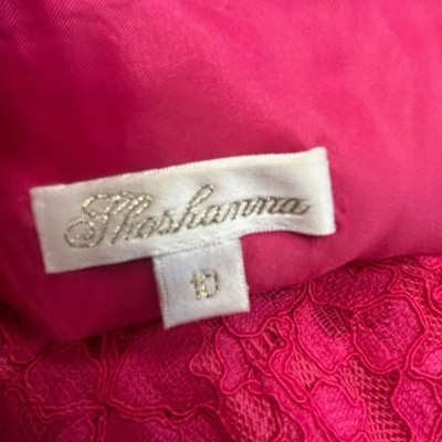 Shoshanna Anthropologie Dress Women's Size 10 Pink Lace Fit Flare - Image 3