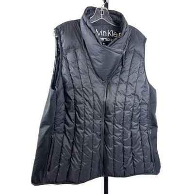 Calvin Klein Performance Puffer Vest Women's Size 3X Black Quilted Full Zip - Image 2