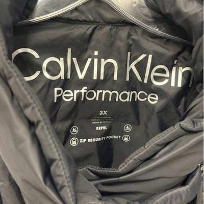 Calvin Klein Performance Puffer Vest Women's Size 3X Black Quilted Full Zip - Image 6