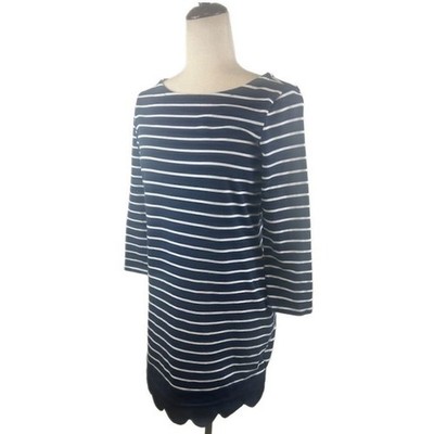 Vineyard Vines Women's Size XS Navy White Stripe Boat Neck Dress - Image 2