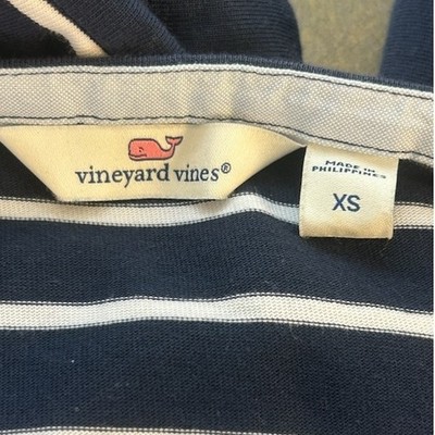 Vineyard Vines Women's Size XS Navy White Stripe Boat Neck Dress - Image 4
