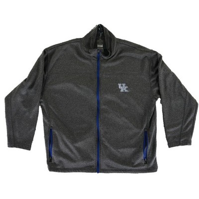 Knights Apparel Kentucky Wildcats Men's Size 2XL Charcoal Fleece Full Zip Jacket - Image 2