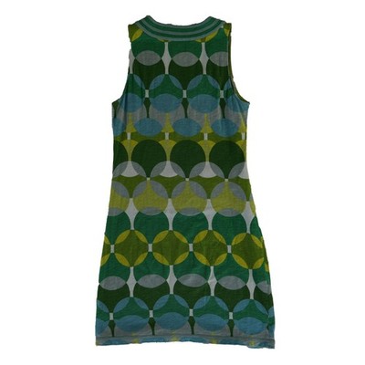Boden Dress Women's Size 6R 6 R Green Geometric Circle Cotton Shift Dress - Image 3