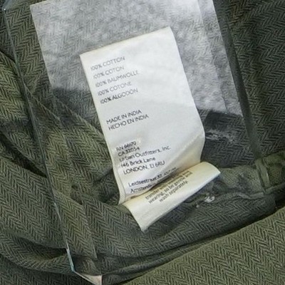 Free People Blazer Jacket Women's Size Medium Olive Green Herringbone Military - Image 5