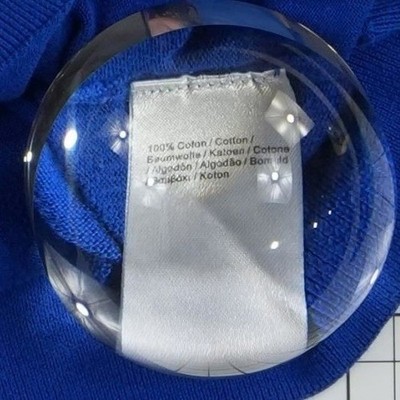 Lacoste Sweater Men's Size 8 3XL Royal Blue 100% Cotton Crewneck Logo Top - Image 5