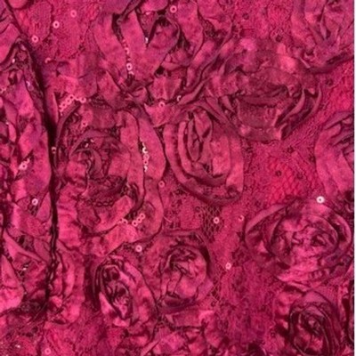 Alex Evenings Top Women's Size 1X Magenta Rosette Sequin V Belted Top Evening - Image 4