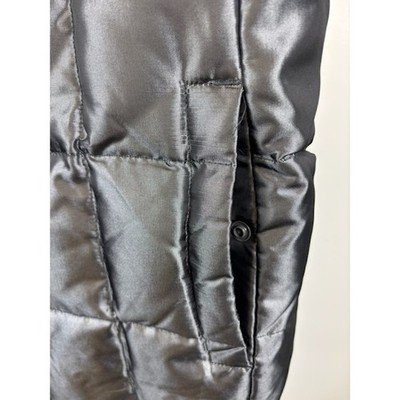 Lands' End Women's Size Small Down Vest Gunmetal Gray Puffer Full Zip - Image 3