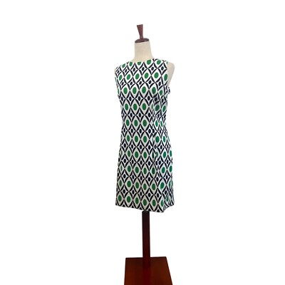New ALYX Limited Sleeveless Sheath Dress Geometric Print Career Size 18