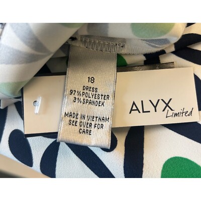 New ALYX Limited Sleeveless Sheath Dress Geometric Print Career Size 18 - Image 5