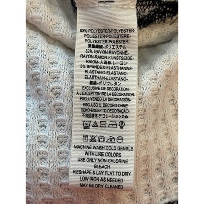 We The Free People Top Women's Size Medium Cream Waffle Leopard Cuff Shirt - Image 6