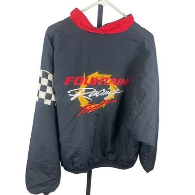 Vintage Ashley Fountain Racing Tour Jacket Checkered Embroidered USA Size XL - Image 2