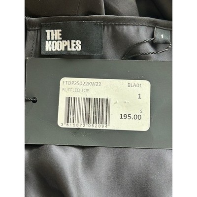 The Kooples Ruffled Top Long Sleeve Black Blouse Size 1 $195 - Image 4