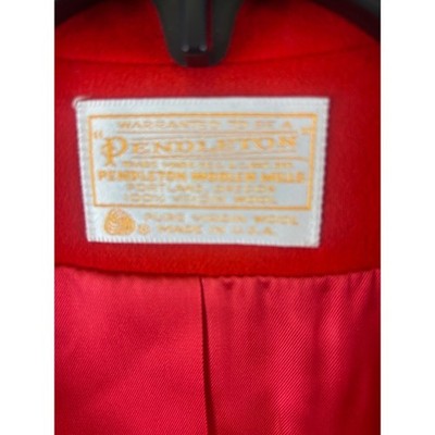 Pendleton Blazer Women's Wool Red Vintage Made in USA Office Coat Jacket Size 10 - Image 3