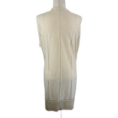 Susana Monaco Cardigan Open Front Short Sleeve Knit Creamy Yellow Size Medium - Image 3