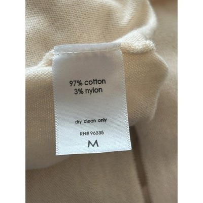 Susana Monaco Cardigan Open Front Short Sleeve Knit Creamy Yellow Size Medium - Image 5