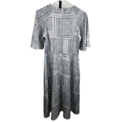 Ann Taylor Women's Size 4 Geometric Print Short Sleeve Midi Dress - Image 2