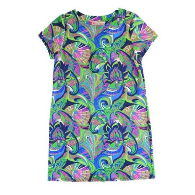Jude Connally Dress Women Size Medium Blue Green Pink Paisley Jude Cloth Shift - Image 2