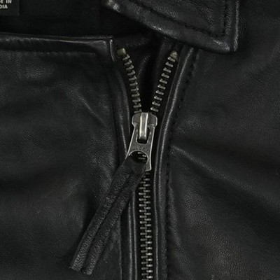 Lucky Brand Jacket Women's Size Small Black Lamb Leather Mixed Media Moto Coat - Image 4