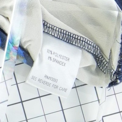 Tyler Boe Dress Women's Size Medium Blue Abstract Cowl Neck Shift Faux Suede - Image 5