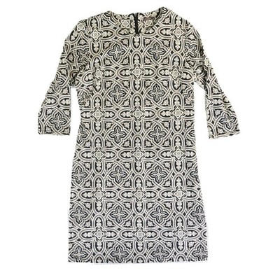 J.McLaughlin Dress Women Size XL Black Tan Catalina Cloth Geometric Tile - Image 3