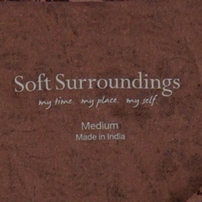 Soft Surroundings Blouse Women's Size Medium Floral Burnout Velvet Bell Sleeve - Image 5