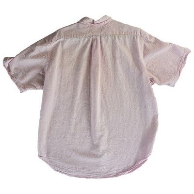 Polo Ralph Lauren Seersucker Shirt Men's Size Large Pink White Stripe Top - Image 3